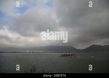 Monsun Wolken am Himmel, in Ajmer, Rajasthan, Indien am 12. Juli 2020. (Foto von Himanshu Sharma/NurPhoto) Stockfoto