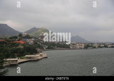 Monsun Wolken am Himmel, in Ajmer, Rajasthan, Indien am 12. Juli 2020. (Foto von Himanshu Sharma/NurPhoto) Stockfoto