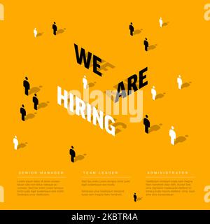 Wir stellen ein minimalistisches Flyer Banner Header Social Media Post Template ein - hellgelbe Version mit großen weißen und schwarzen Texten mit Schatten auf gelb Stock Vektor