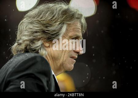 Porträt des ehemaligen flämischen Fußballtrainers Jorge Jesus vor Beginn des Spiels am 12. Mai 2019 im Maracana-Stadion in Rio de Janeiro. Heute (07/18/2020) beendete Jorge Jesus die Arbeit von etwas mehr als einem Jahr im Team, um mit der Ausbildung des Benfica-Teams (Portugal) zu beginnen (Foto: Allan Carvalho/NurPhoto) Stockfoto