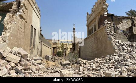 Die historische Nekropole der Mamluken (Dieses Foto zeigt in einem der Friedhofs in der Umgebung) in Kairo, Ägypten, am 20. Juli 2020. (Foto von Mohamed Mostafa/NurPhoto) Stockfoto