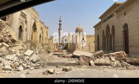 Die historische Nekropole der Mamluken (Dieses Foto zeigt in einem der Friedhofs in der Umgebung) in Kairo, Ägypten, am 20. Juli 2020. (Foto von Mohamed Mostafa/NurPhoto) Stockfoto