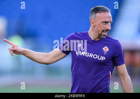 Franck Ribery von ACF Fiorentina Gesten während der Serie Ein Spiel zwischen AS Roma und ACF Fiorentina im Stadio Olimpico, Rom, Italien am 26. Juli 2020. (Foto von Giuseppe Maffia/NurPhoto) Stockfoto