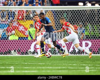 Paul Pogba beim FIFA-Weltcup-Spiel Frankreich gegen Kroatien im Luzhniki-Stadion, Moskau, Russland, am 15. Juli 2018. (Foto von Ulrik Pedersen/NurPhoto) Stockfoto