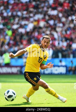 Eden Hazard of Belgium während des FIFA World Cup-Spiels Belgien gegen Tunesien im Spartak-Stadion, Moskau, Russland am 23. Juni 2018. (Foto von Ulrik Pedersen/NurPhoto) Stockfoto