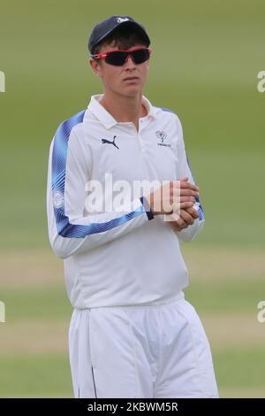 Tom Loten von Yorkshire während des Bob Willis Trophy-Spiels zwischen Durham und Yorkshire in Emirates Riverside, Chester le Street, England am 3.. August 2020. (Foto von Mark Fletcher MI News/NurPhoto) Stockfoto