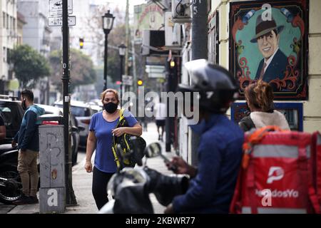 Personen während der Quarantäne durch COVID-19 in Buenos Aires, Argentinien, am 5. August 2020. (Foto von Carol Smiljan/NurPhoto) Stockfoto