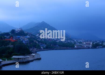 Monsun Wolken Hover Über Ajmer City In Rajasthan, Indien Am 11. August 2020. (Foto von Himanshu Sharma/NurPhoto) Stockfoto