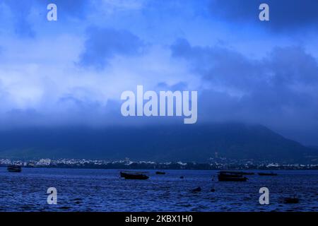 Monsun Wolken Hover Über Ajmer City In Rajasthan, Indien Am 11. August 2020. (Foto von Himanshu Sharma/NurPhoto) Stockfoto