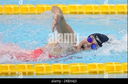 Katja Fain (HUN) tritt bei der internationalen Schwimmtrophäe Frecciarossa Settecolli in Rom, Italien, am 13. August 2020 in der Frauen-200m-Kür an (Foto: Matteo Ciambelli/NurPhoto) Stockfoto