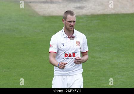 HOVE, Großbritannien, 15. AUGUST: Essex's Jamie Porter am ersten Tag der Bob Willis Trophy Southern Group zwischen Sussex CCC und Essex CCC am 15.. August 2020 auf dem 1. Central County Ground, Brighton und Hove, England (Foto by Action Foto Sport/NurPhoto) Stockfoto