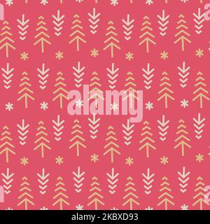 Pastell schrägen Weihnachtsbäume nahtlose Wiederholung Muster Hintergrund Stock Vektor