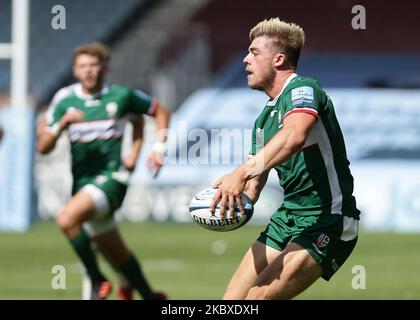 Ollie Hassell Collins von London Irish in Aktion während des Spiels der Gallagher Premiership zwischen London Irish und Northampton Saints am 22. August bei The Stoop, Twickenham, Lonodn, England, 2020. (Foto von Jacques Feeney/MI News/NurPhoto) Stockfoto