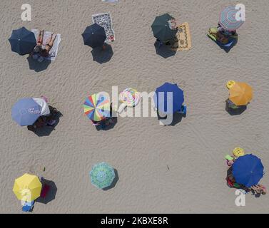 Touristen in Ascea, einem Ferienort in Cilento, Italien, am 22. August 2020. (Foto von Paolo Manzo/NurPhoto) Stockfoto