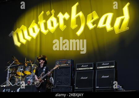 Motorohead tritt auf der Bühne während des Ansan M Valley Rock Festivals, am 25. Juli 2015. Jedes Jahr im juli findet das Rock Festival statt. (Foto von Seung-il Ryu/NurPhoto) Stockfoto