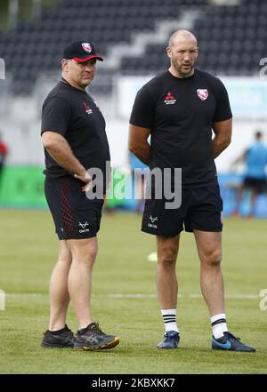 George Skivington Cheftrainer von Gloucester beim Gallagher Premiership Rugby zwischen Saracens und Gloucester im Allianz Park Stadion, Hendon am 26.. August 2020 (Foto by Action Foto Sport/NurPhoto) Stockfoto