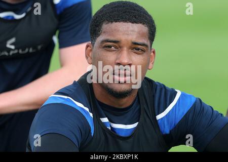 Mason Bloomfield während der Hartlepool United-Vorsaison-Ausbildung am East Durham College, Peterlee, County Durham, England, am 27. August 2020. (Foto von Mark Fletcher/MI News/NurPhoto) Stockfoto