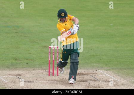 Chris Nash von Notts während des Vitality Blast T20-Spiels zwischen Durham County Cricket Club und Nottinghamshire am Samstag, den 29.. August 2020, in Emirates Riverside, Chester le Street. (Foto von Mark Fletcher/MI News/NurPhoto) Stockfoto