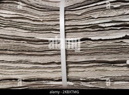 Ein Paket von Zeitungen Stockfoto