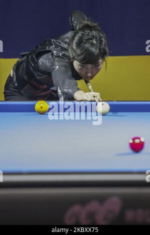 Cha You RAM aus Südkorea bei einem XTM International Team Carom Challange-Spiel in Goyang, Südkorea, am 15. September 2007. (Foto von Seung-il Ryu/NurPhoto) Stockfoto