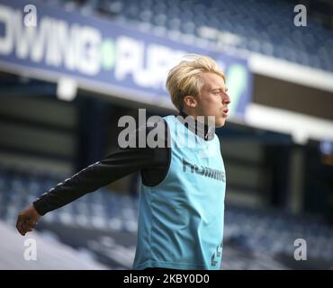 LONDON, ENGLAND. SEPTEMBER 1. 2020 George Lapplie von Charlton Athletic macht sich am 1. September 2020 beim EFL Trophy-Spiel zwischen AFC Wimbledon und Charlton Athletic im Kiyan Prince Foundation Stadium, London, England, auf den ersten Stand. (Foto von Tom West/MI News/NurPhoto) Stockfoto