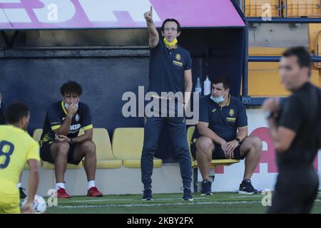 UNAI EMERY beim Vorsaison-Freundschaftsspiel zwischen Villarreal CF und Real Sociedad im Villarreal Sports Center am 02. September 2020 in Villareal, Spanien. (Foto von Jose Miguel Fernandez/NurPhoto) Stockfoto