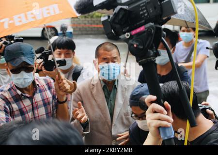 Jimmy Lai besucht West Kowloon Courthouse, Kowloon, Hongkong, 3.. September 2020 (Foto von Tommy Walker/NurPhoto) Stockfoto