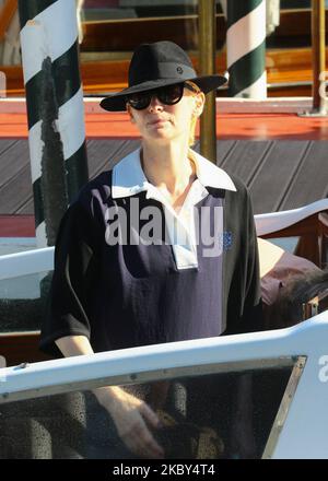 Tilda Swinton wird gesehen, wie er am 04. September 2020 während des Filmfestivals in Venedig 77. im Excelsior ankommt. (Foto von Matteo Chinellato/NurPhoto) Stockfoto