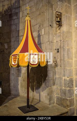 Innenraum der Basilika Sant Feliu in Girona (Katalonien, Spanien) ESP: Interieur de la Basílica de Sant Feliu de Gerona (Cataluña, España) Stockfoto