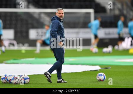 Barrow-Manager David Dunn während des Carabao Cup-Spiels zwischen Derby County und Barrow im Pride Park, Derby, England, am 5. September 2020. (Foto von Jon Hobley/MI News/NurPhoto) Stockfoto