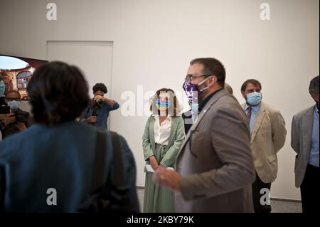 Anna Laura Orrico Untersekretärin im Ministerium für Kulturerbe und Aktivitäten, in L'Aquila, Italien, am 5. September 2020, Während der Eröffnung der Restaurierung des Palazzo Ardinghelli. (Foto von Andrea Mancini/NurPhoto) Stockfoto