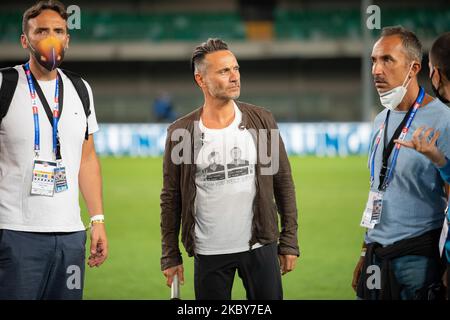 NEK nimmt am 03. September 2020 im Marcantonio Bentegodi Stadium in Verona, Italien, zum ersten Mal hinter verschlossenen Türen an der Vormatch- und sportlichen Trainingsveranstaltung „Partita del cuore 2020“ Teil, die aufgrund der Coronavirus-Pandemie (Covid-19) ausgetragen wurde. (Foto von Alessandro Bremec/NurPhoto) Stockfoto