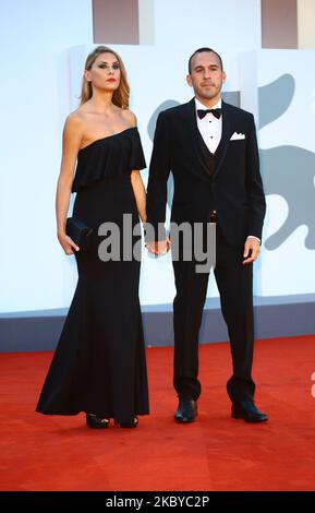 Manlio Di Stefano, Claudia läuft auf dem roten Teppich vor dem Film „Sniegu Juz Nigdy nie Bedzie“ (Never Gonna Snow Again) beim Filmfestival von Venedig 77. am 07. September 2020 in Venedig, Italien. (Foto von Matteo Chinellato/NurPhoto) Stockfoto