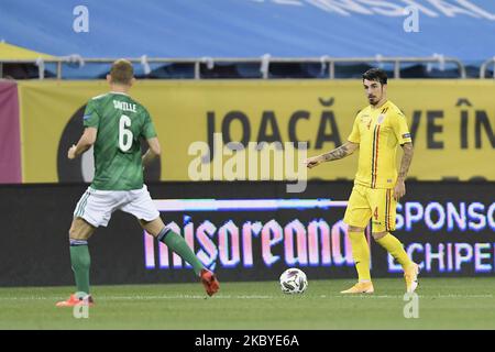 Sergiu Hanca aus Rumänien beim Spiel der UEFA Nations League 2021 zwischen Rumänien und Nordirland am 4. September 2020 in der Arena Nationala in Bukarest, Rumänien. (Foto von Alex Nicodim/NurPhoto) Stockfoto