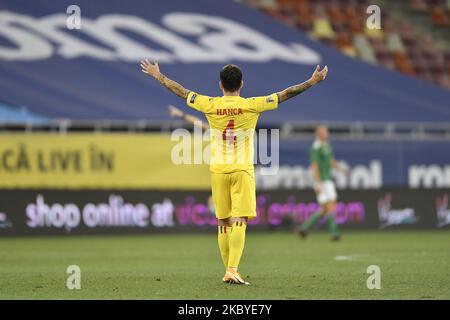 Sergiu Hanca aus Rumänien beim Spiel der UEFA Nations League 2021 zwischen Rumänien und Nordirland am 4. September 2020 in der Arena Nationala in Bukarest, Rumänien. (Foto von Alex Nicodim/NurPhoto) Stockfoto