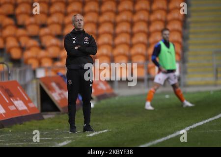 Blackpool Heach Coach, Neil Critchley beim EFL Trophy Spiel zwischen Blackpool und Barrow in der Bloomfield Road, Blackpool, England, am 8. September 2020. (Foto von Mark Fletcher/MI News/NurPhoto) Stockfoto