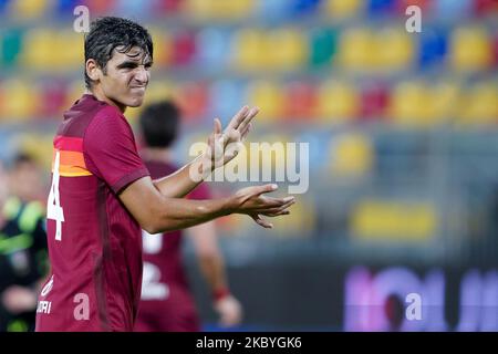 Gonzalo Villar von AS Roma reagiert während des Freundschaftsspiel zwischen Frosinone und AS Roma im Stadio Benito Stirpe, Frosinone, Italien, am 9. September 2020. (Foto von Giuseppe Maffia/NurPhoto) Stockfoto