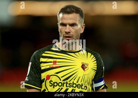 Tom Cleverley von Watford während des Sky Bet Championship-Spiels zwischen Watford und Middlesbrough in der Vicarage Road, Watford, England am 11. September 2020. (Foto von Leila Coker/MI News/NurPhoto) Stockfoto