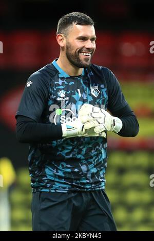 Ben Foster von Watford während des Sky Bet Championship-Spiels zwischen Watford und Middlesbrough in der Vicarage Road, Watford, England am 11. September 2020. (Foto von Leila Coker/MI News/NurPhoto) Stockfoto