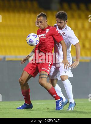 Riccardo Improta vom SC Benevento in Aktion beim Freundschaftsspiel SC Benevento gegen SC Reggina am 12. September 2020 im Vigorito-Stadion in Benevento, Italien (Foto: Matteo Ciambelli/NurPhoto) Stockfoto