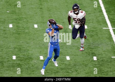 Detroit Lions Wide Receiver Danny Amendola (80) macht sich in der zweiten Hälfte eines NFL-Fußballspiels gegen die Chicago Bears in Detroit, Michigan, USA, am Donnerstag, 13. September 2020 (Foto: Jorge Lemus/NurPhoto) Stockfoto