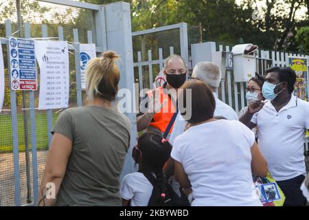 Wiedereröffnung der Schulen nach der Zwangsschließung aufgrund des Coronavirus-Notstands in Italien, Mailand, Italien, am 14. September 2020 (Foto: Mairo Cinquetti/NurPhoto) Stockfoto