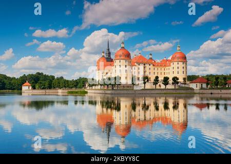 Schloss Moritzburg bei Dresden, Deutschland Stockfoto