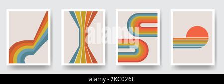 Uhrwerk Poster Retro Hintergrund wirbeln. Psychedelischer Druck. Vintage-Hintergrund. Vektorgrafik Stock Vektor