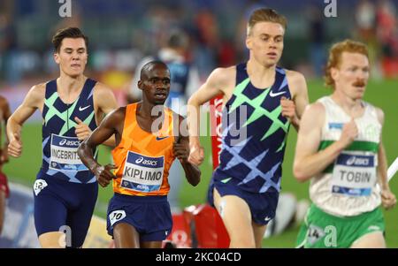 Jacob Kiplimo (UGA) tritt bei der Goldenen Gala der IAAF Diamond League am 17. September 2020 im Olimpico-Stadion in Rom, Italien, mit 3000m Männern an (Foto: Matteo Ciambelli/NurPhoto) Stockfoto