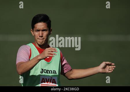 Yoshinori Muto von Eibar beim Aufwärmen vor dem La Liga Santander Spiel zwischen Villarreal CF und SD Eibar am 19. September 2020 im Estadio de la Ceramica in Villareal, Spanien. (Foto von Jose Breton/Pics Action/NurPhoto) Stockfoto