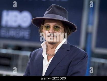 Johnny Depp nimmt am 22. September 2020 in San Sebastian, Spanien, an der Premiere von „Crock of Gold: A few rounds with Shane MacGowan“ während des San Sebastian International Film Festival 68. im Kursaal Palace Teil. (Foto von COOLMedia/NurPhoto) Stockfoto