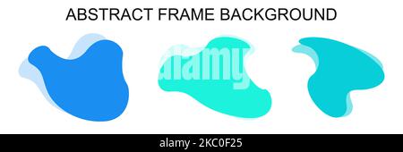 Eine Reihe abstrakter flüssiger Formen, isoliert auf weißem Hintergrund. Stock Vektor