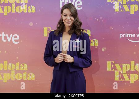 Ana Guerra nimmt am 29. September 2020 an der Fotozelle „Explota Explota“ im Santa Barbara Palast in Madrid, Spanien, Teil. (Foto von Carlos Dafonte/NurPhoto) Stockfoto