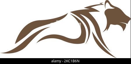 Vorlage für Lion Icon Logo-Design-Illustration V Stock Vektor